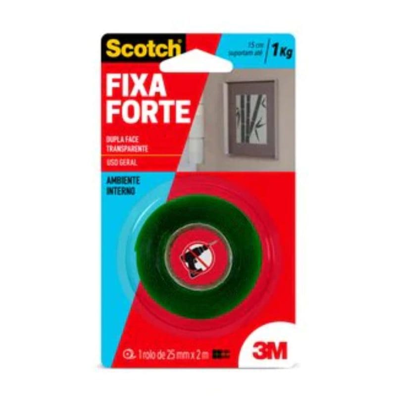 Fita Dupla Face 24MMX1,5M Fixa Forte Scotch