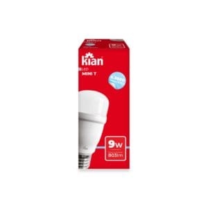 LÂMPADA LED MINI T 9W 6,5K BIVOLT E27 BRANCA KIAN