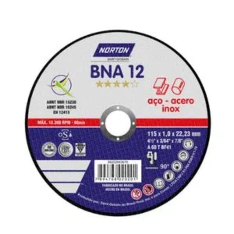 DISCO DE CORTE INOX 4 1/2 NORTON