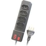 FILTRO DE LINHA COM 4 TOMADAS PRETO FC