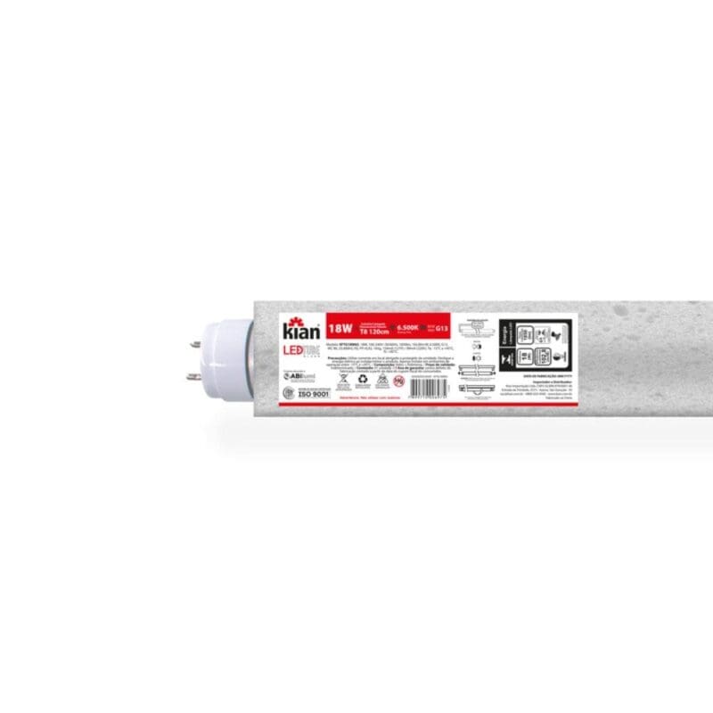 LÂMPADA LED TUBULAR 18W BIVOLT KIAN