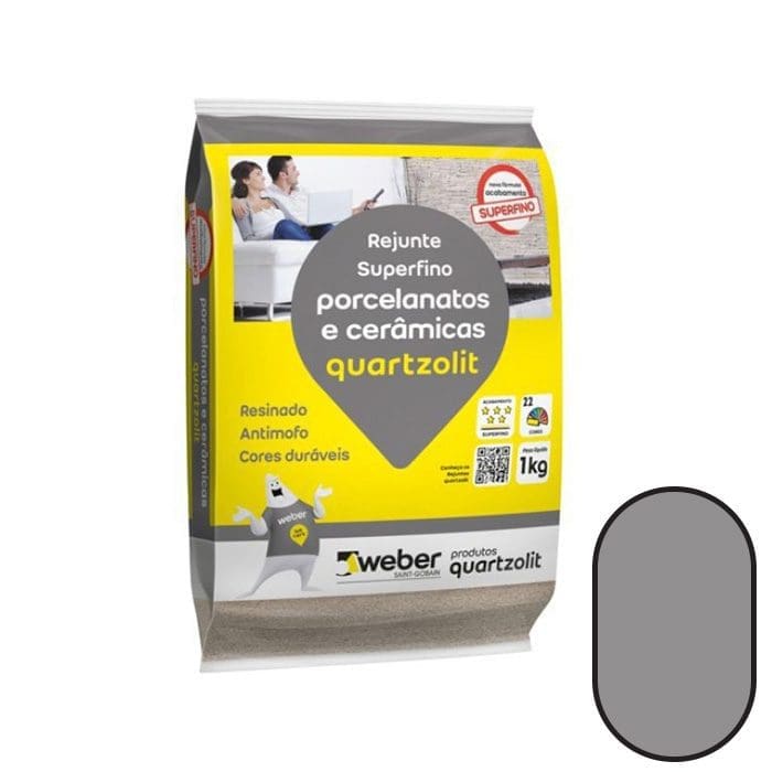 REJUNTE PORCELANATOS CINZA ARTICO 1KG QUARTZOLIT