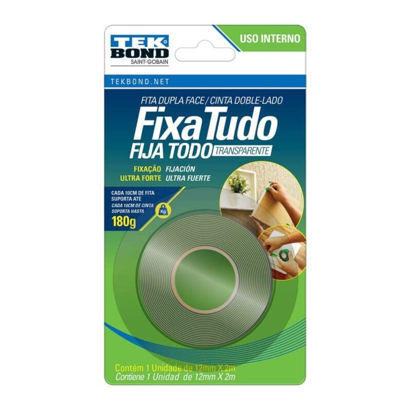 FITA DUPLA FACE ACRILICA 12MMX2M INTERNA TEKBOND