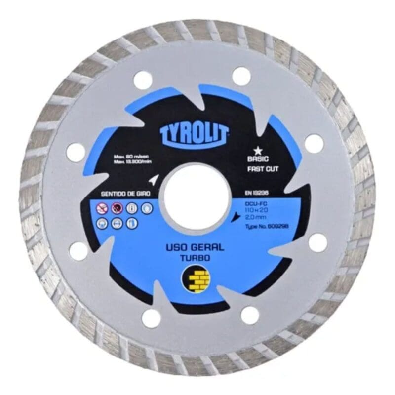 DISCO DIAMANTADO TYROLIT BASIC TURBO USO GERAL
