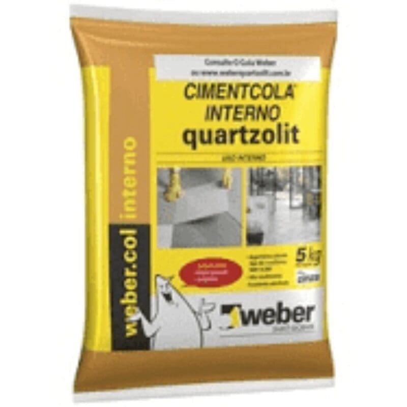 ARGAMASSA INTERNA 05KG CINZA CIMENTCOLA AC1 QUARTZOLIT