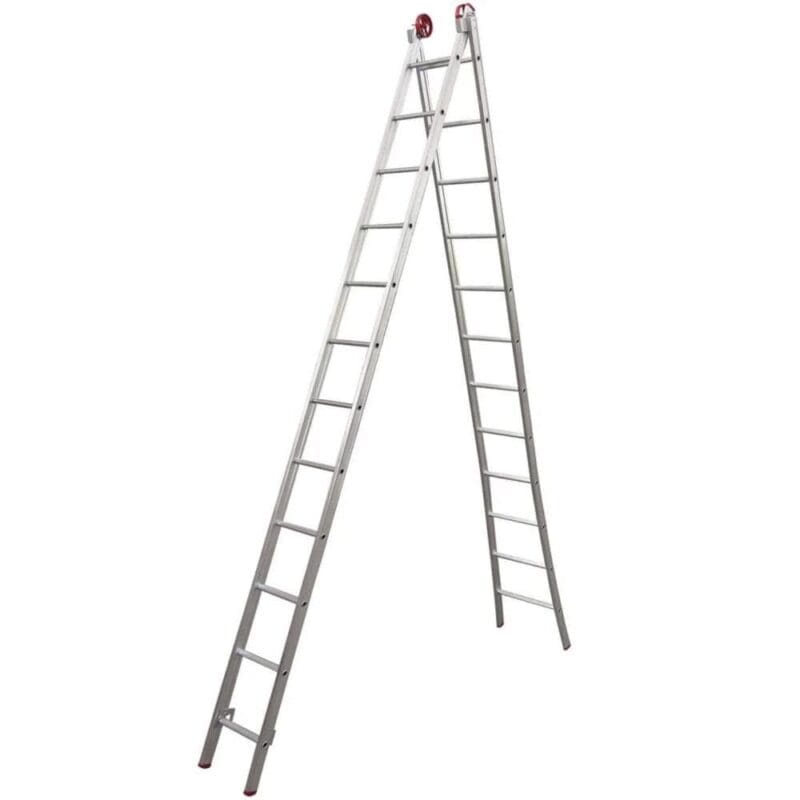 ESCADA EXTENSIVA DE ALUMINIO 12X2 DEGRAUS