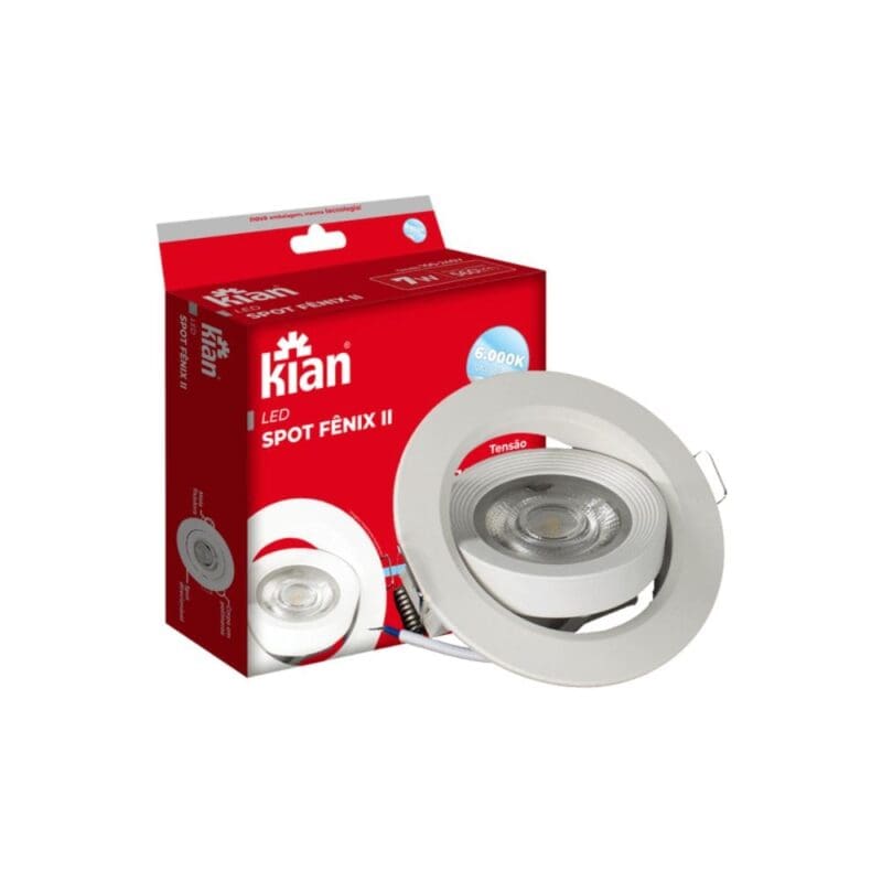 SPOT LED FENIX II REDONDO PAR20 7W 6,0K BRANCO KIAN