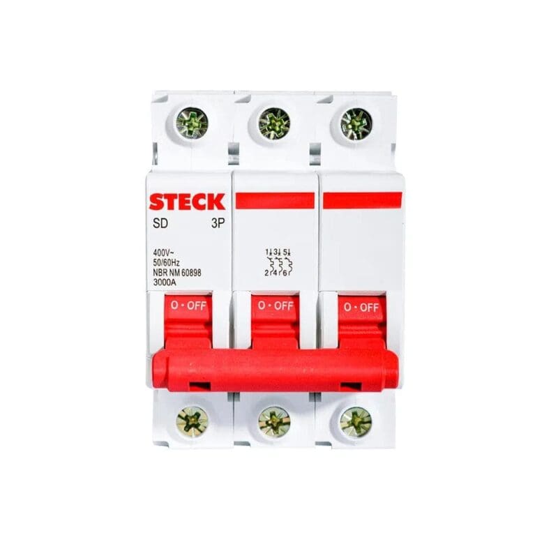 DISJUNTOR TRIPOLAR DIN C 63A STECK