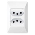 SISTEMA X 2 TOMADAS PAD 2P+T 10A C/P FAME