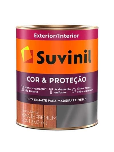 TINTA ESMALTE BRILHO PRETO 0.9L SUVINIL