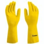 LUVA DE LATEX FORRADA AMARELA 10" GG IMBAT
