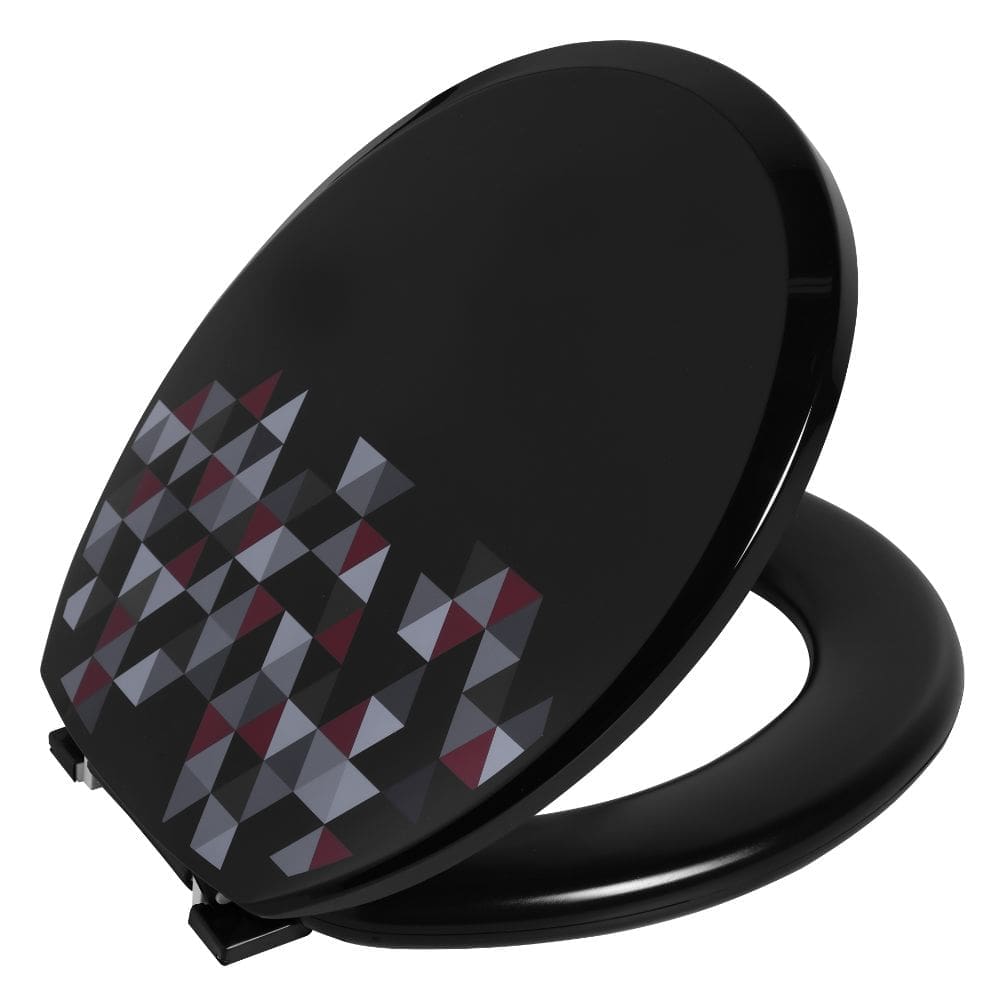 ASSENTO ALMOFADADO DECORADO PRETO ASTRA