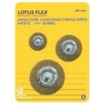 JOGO ESCOVA ACO CIRCULAR 3 PCS LOTUS 4447