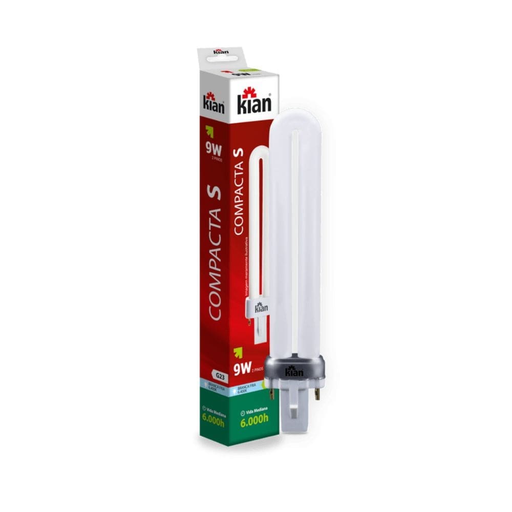 404f0232-c83c-4028-a892-62a3136fb127 LÂMPADA COMPACTA S 9W 2P 864 BRANCA KIAN