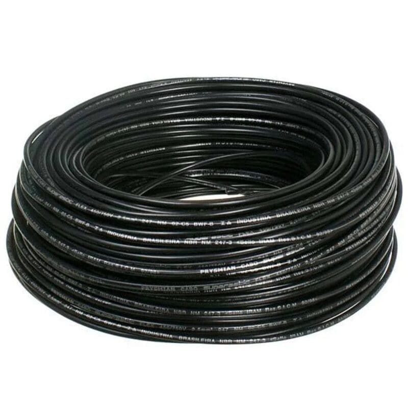 FIO CABINHO FLEX 10,0MM PRETO MT