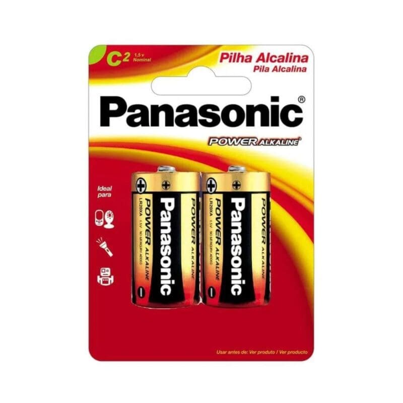 PILHA ALCALINA D C/2 PANASONIC