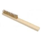 ESCOVA DE ACO MADEIRA COM CABO 3 FILEIRAS COMPEL