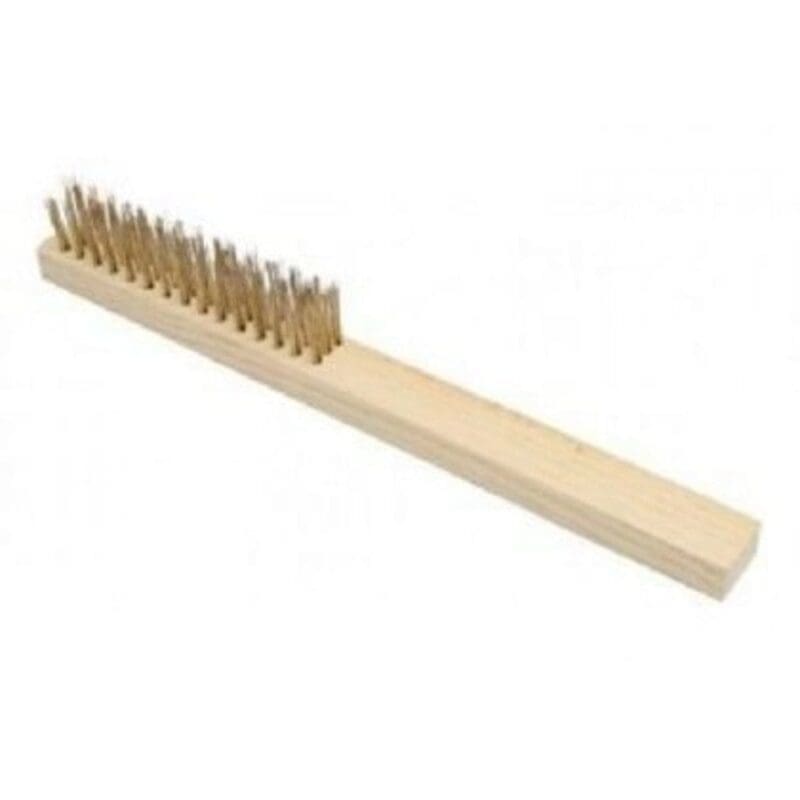 ESCOVA DE ACO MADEIRA COM CABO 3 FILEIRAS COMPEL