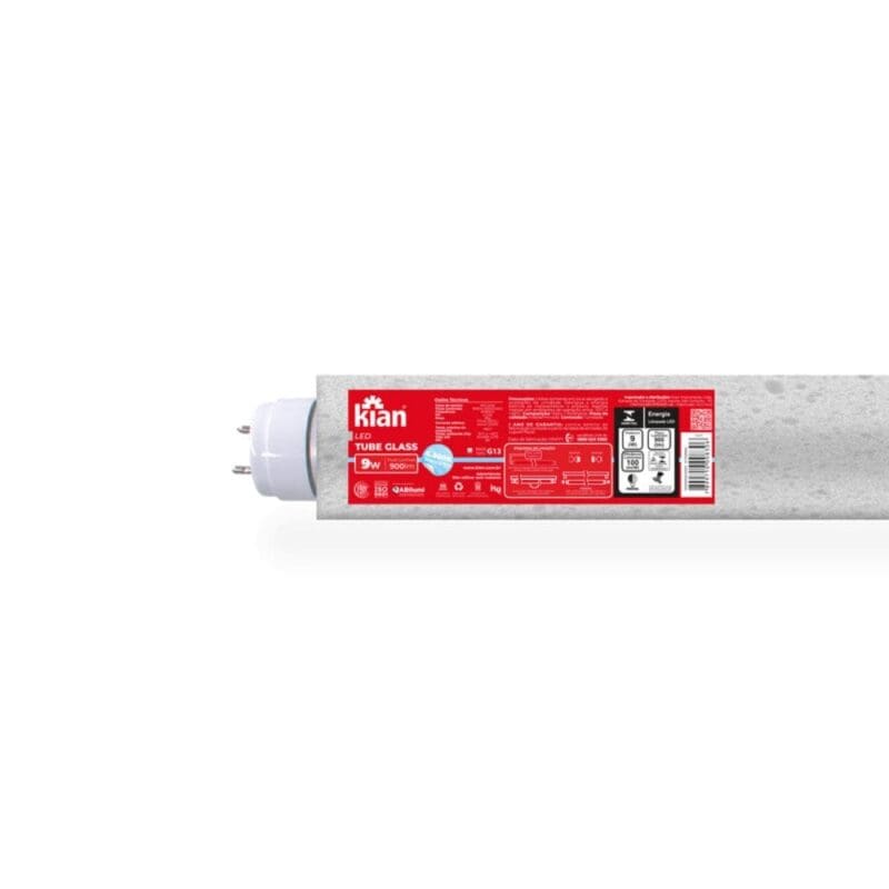 LÂMPADA LED TUBULAR 09W BIVOLT KIAN
