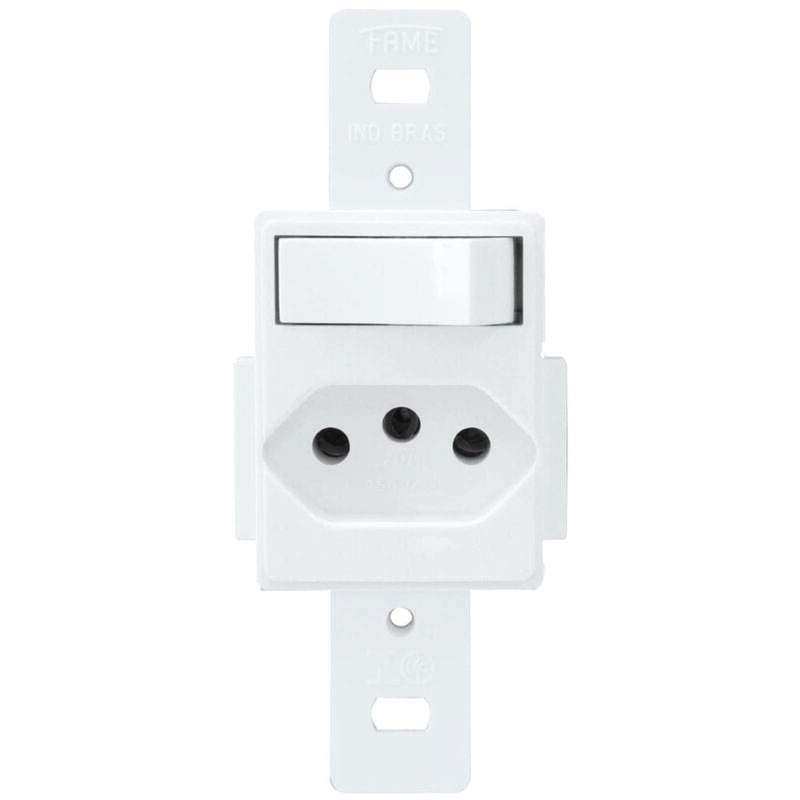 BLANC PEÇA 1 INTERRUPTOR 1 TOMADA 20A FAME