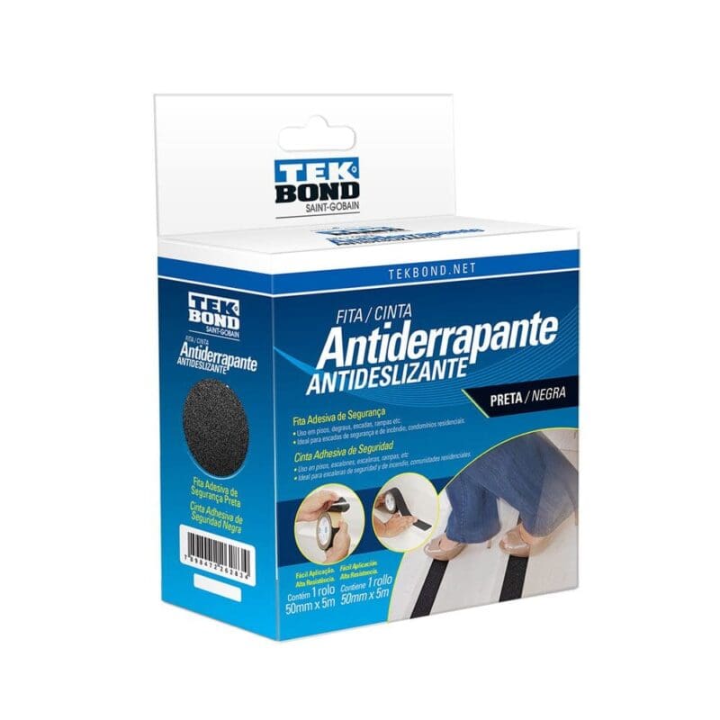 FITA ANTIDERRAPANTE PRETA 50MMX5M TEKBOND