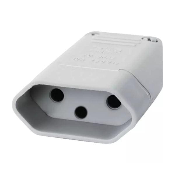 PINO FEMEA TRIPOLAR 10A BRANCO 2043 PERLEX