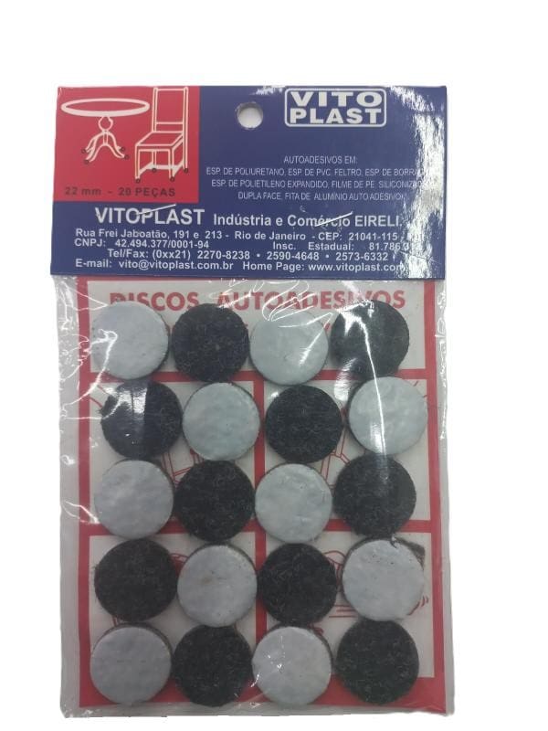 PROTETOR FELTRO 22MM 20 UN REDONDO PQ