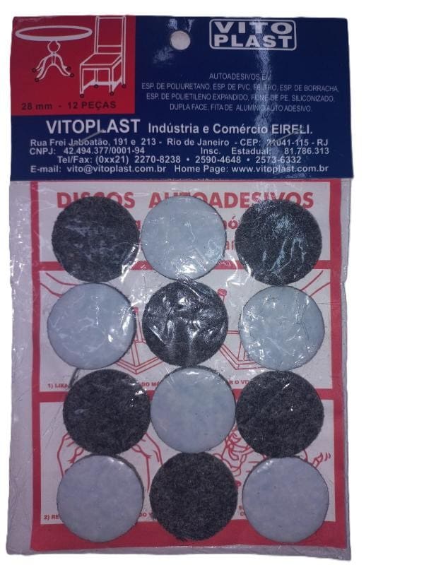 PROTETOR FELTRO 28MM 12PC REDONDO