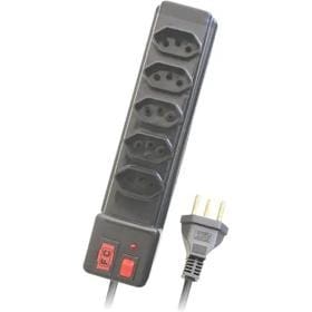 FILTRO DE LINHA COM 5 TOMADAS PRETO FC