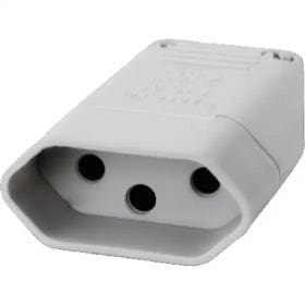 PINO FEMEA 2P+T CINZA 20A 250V PERLEX