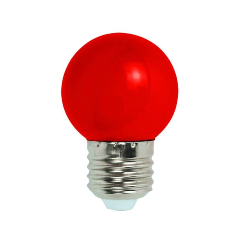 LÂMPADA LED BOLINHA 1-3W BIVOLT E27 VERMELHA KIAN