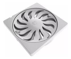 GRELHA DE PVC ABRE E FECHA QUADRADA BRANCA 150MM TIGRE