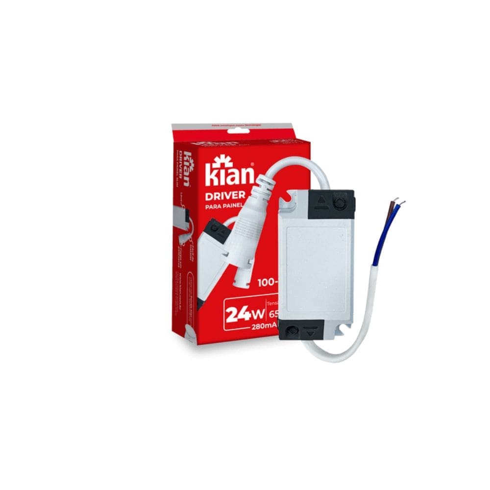 DRIVER PARA LED SLIM 24W 65-75V 280MA BIVOLT KIAN