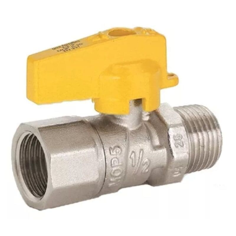 REGISTRO ESFERA RETO 1/2 GAS MACHO FEMEA