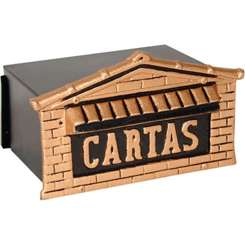 CAIXA DE CORREIO COLONIAL OURO PEQUENA