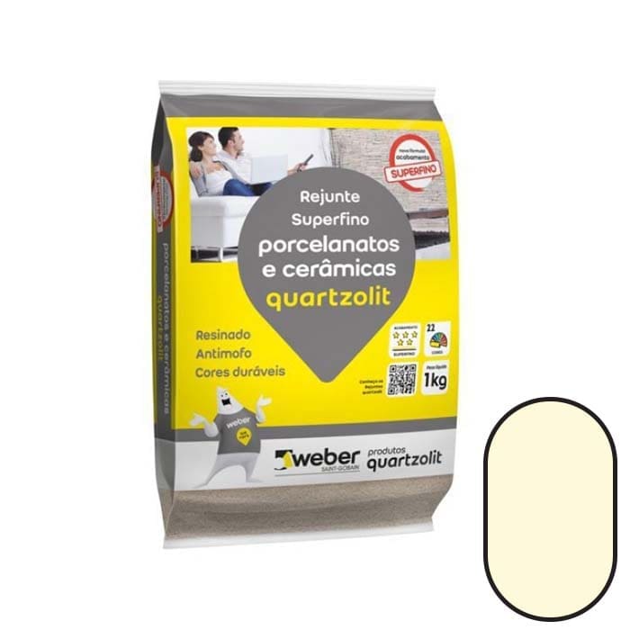 REJUNTE PORCELANATOS MARFIM 1KG QUARTZOLIT