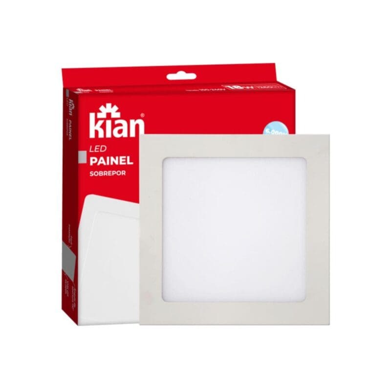 LUMINÁRIA LED EMBUTIR QUADRADA SLIM 18W 6,0K BRANCA KIAN