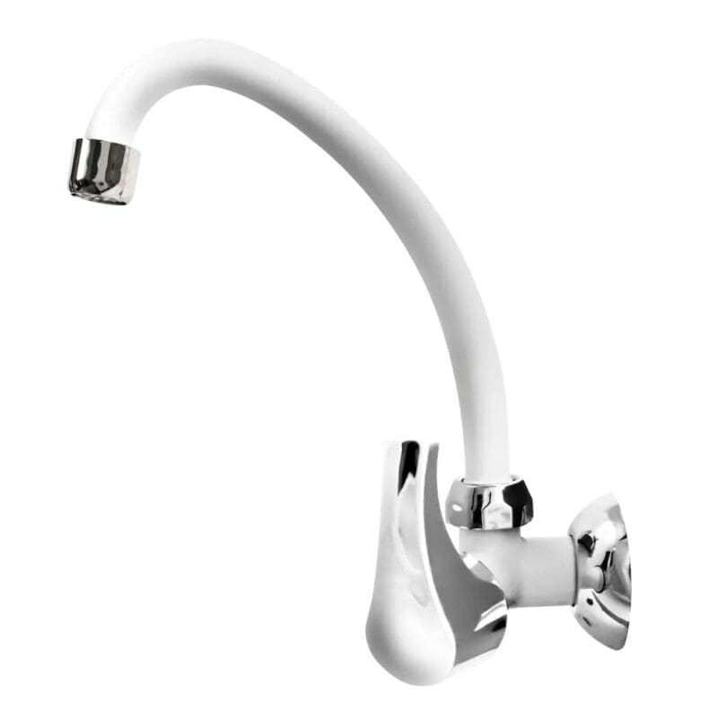 TORNEIRA BRANCA E CROMADA P/COZINHA ACQUAFAM PAREDE - FAME