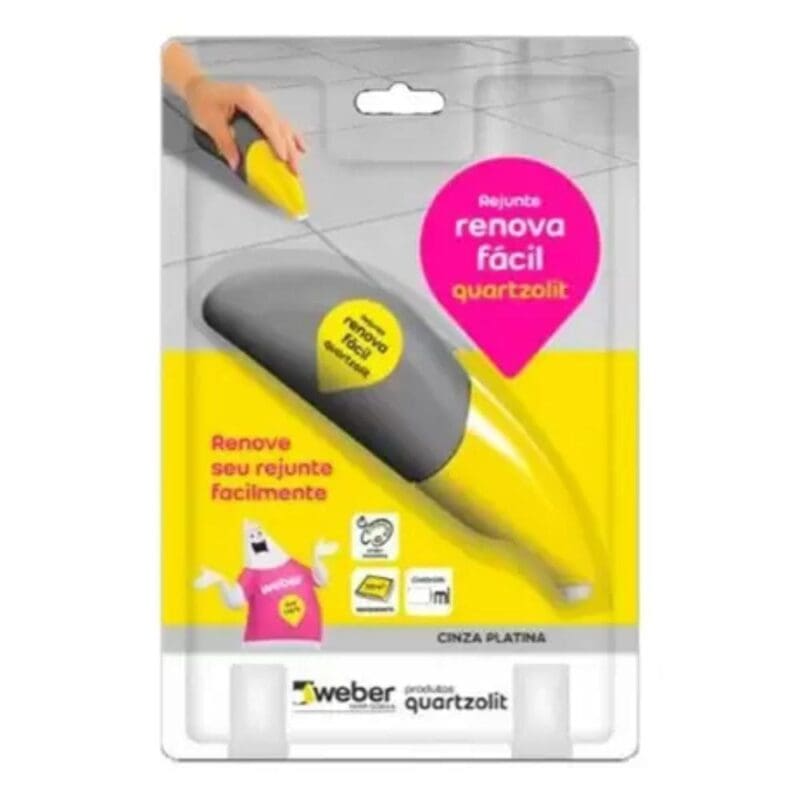 REJUNTE RENOVA FACIL CINZA PLATINA 120ML QUARTZOLIT