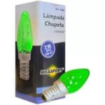 LÂMPADA CHUPETA 7W 127V E14 VERDE BRASFORT