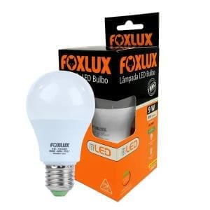 LÂMPADA LED 09W BIVOLT BRANCA FOXLUX
