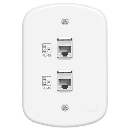 BLANC CONJUNTO 2 RJ45 FAME