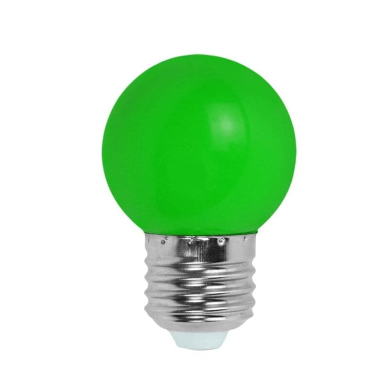 LÂMPADA LED BOLINHA 1-3W BIVOLT E27 VERDE KIAN