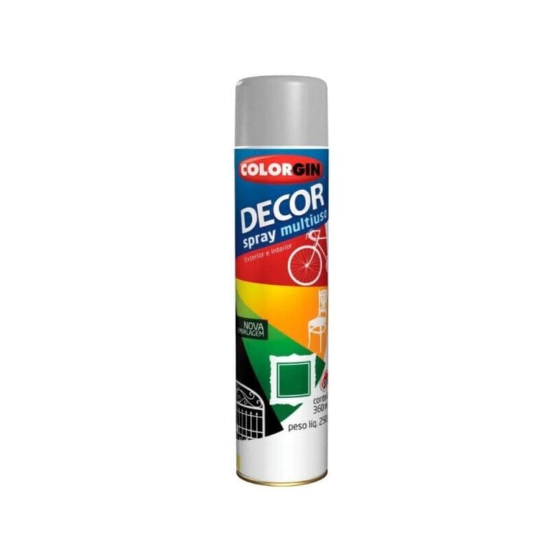 TINTA SPRAY CINZA 360ML COLORGIN DECOR