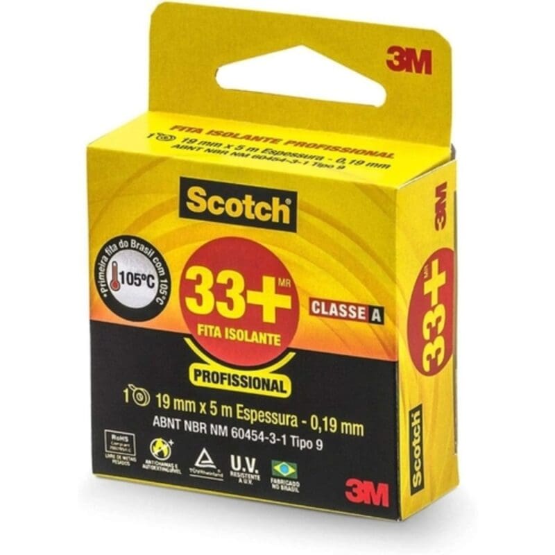 FITA ISOLANTE SCOTCH 33+ 3M 19 X 05M