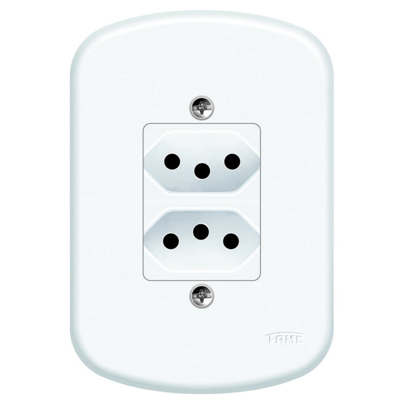 BLANC CONJUNTO 2 TOMADAS 10A FAME