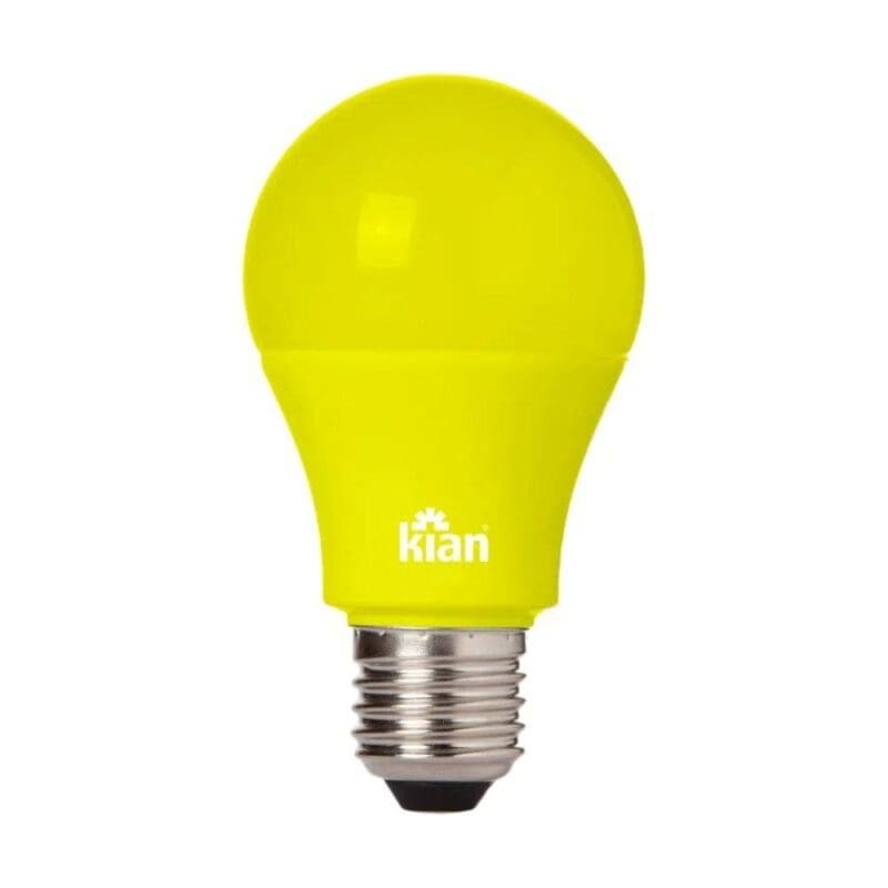 LÂMPADA LED BULBO 9W ANTI-INSETO AMARELA BIVOLT KIAN