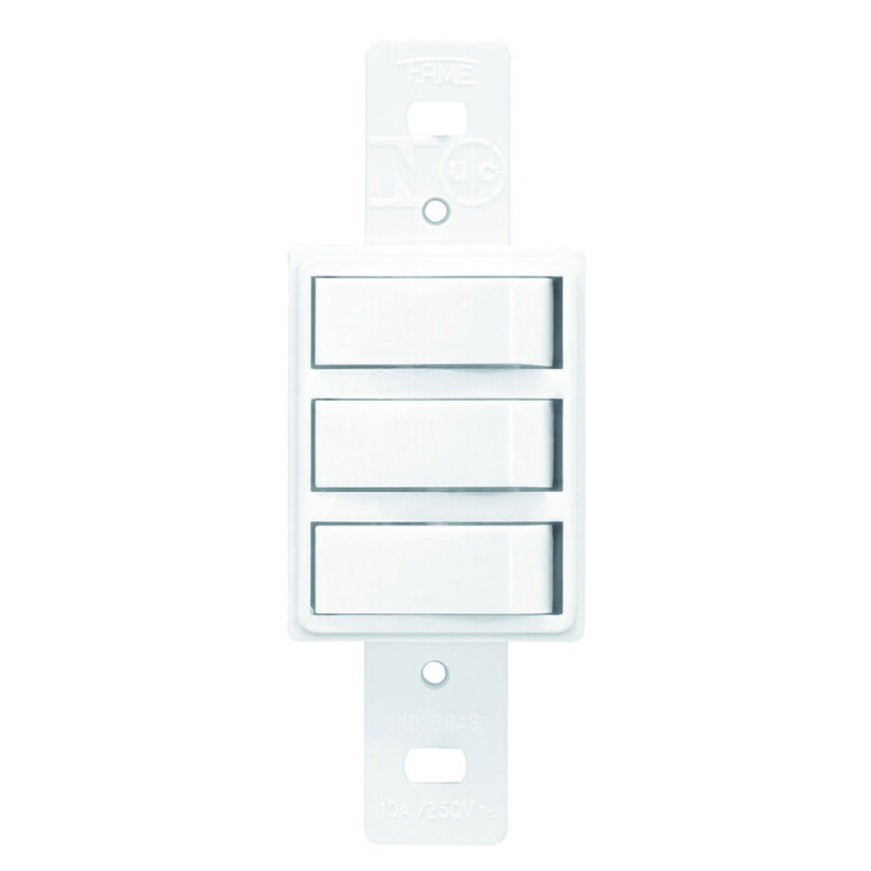 BLANC PEÇA 3 INTERRUPTORES FAME