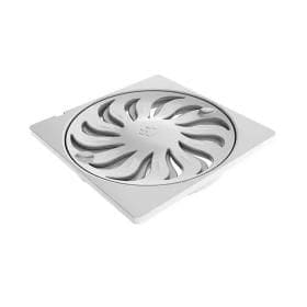 GRELHA DE PVC ABRE E FECHA QUADRADA BRANCA 100MM TIGRE