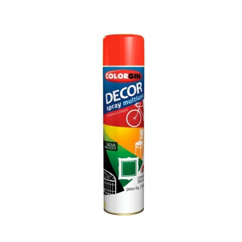 TINTA SPRAY VERMELHO 360ML COLORGIN DECOR